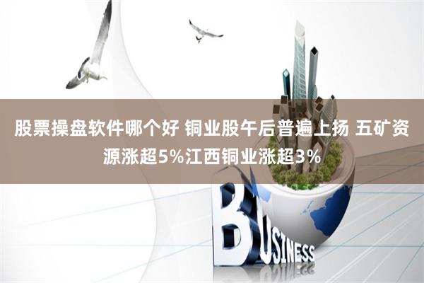 股票操盘软件哪个好 铜业股午后普遍上扬 五矿资源涨超5%江西铜业涨超3%